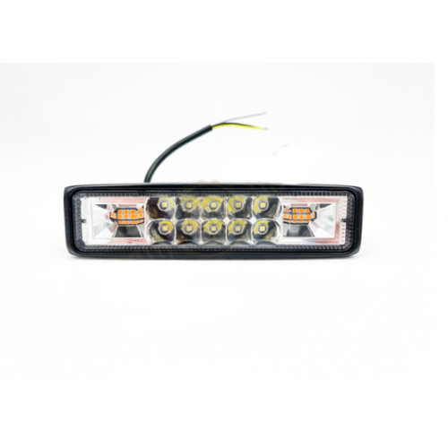Фара светодиодная WY16LED 48W 2*5+2*3 led белый+желтый+ЖЕЛТЫЙ СТРОБОСКОП (9-30V) 16*5*5см