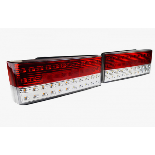 Фонари LED на: ВАЗ 2108, ВАЗ 2109, ВАЗ 2199, ВАЗ 2113, ВАЗ 2114, красно-белая полосы