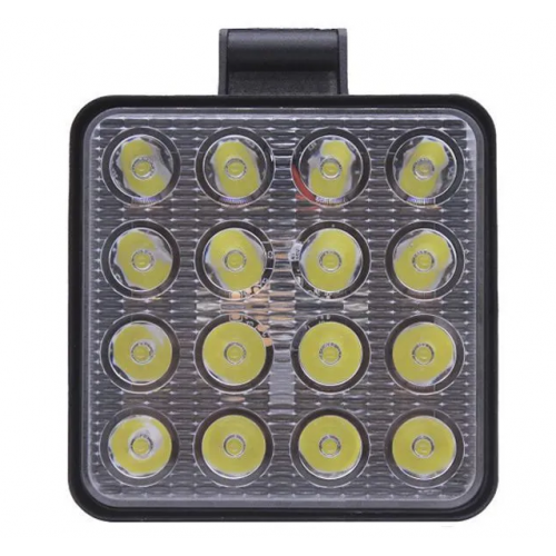 Фара диодная 48W красно-синий стробоскоп 12-24v (1шт)