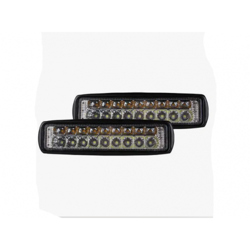 Фара диодная бело-желтая 18led (компл.)