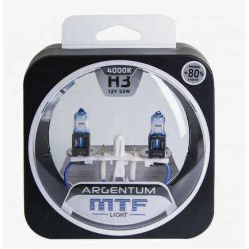 MTF Light серия ARGENTUM Н3 +80% 12v 55w