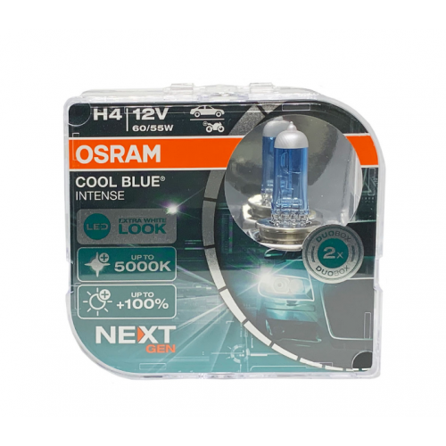 Osram H4 12v 60/55w  (5000K) на 100% COOL BLUE INTENSE 