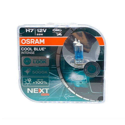 Osram H7 12v 55w (5000K) на 100% COOL BLUE INTENSE 