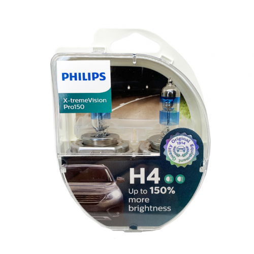 Philips H4 12V-55w  +150%+увел. срок службы 