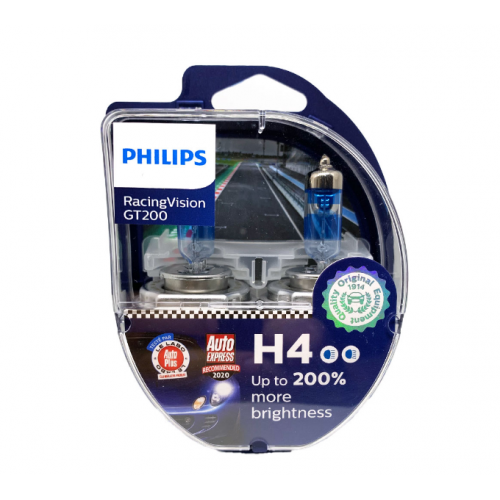 Philips H4 Racing Vision GT200  60/55w  +200% 
