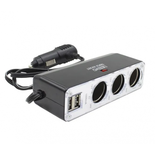 Разветвитель тройной +2 USB WF-036