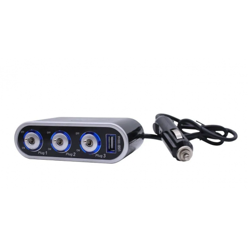 Разветвитель тройной +USB WF-013\088