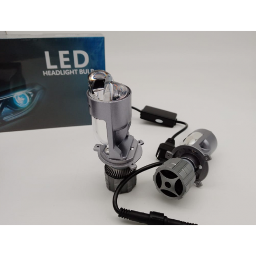Светодиодная лампа-линза A82 H4  lens 1,5" 12-24V, 50W/33W, 2800-6500K, 3000Lm (белый-жёлтый)