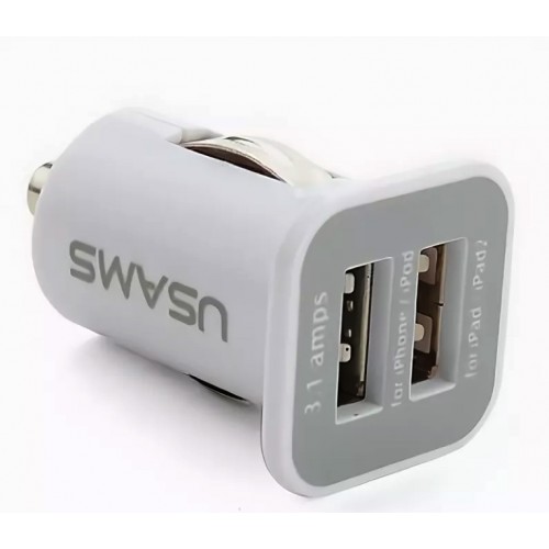 USB зарядное 3.1А белый