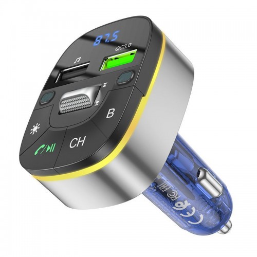 FM Модулятор с BT +ЗУ QC3.0 Hoco 