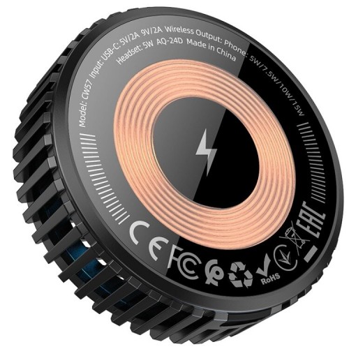 Беспроводная зарядка Hoco CW57 Air-cooled 15W