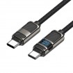 HOCO U137 Line 60W charging data cabl with display Type-c to Type-c (Черный) рис. 1