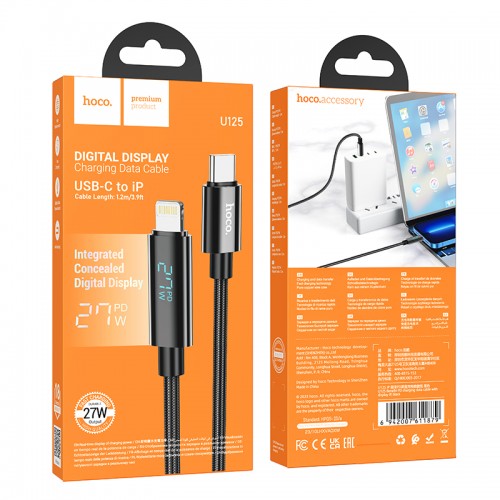 Кабель Hoco U125 Benefit Type-C-Iphone для быстрой зарядки 100w