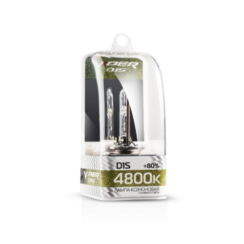 Ксеноновая лампа VIPER D1S 4800к (+80%) Корея 